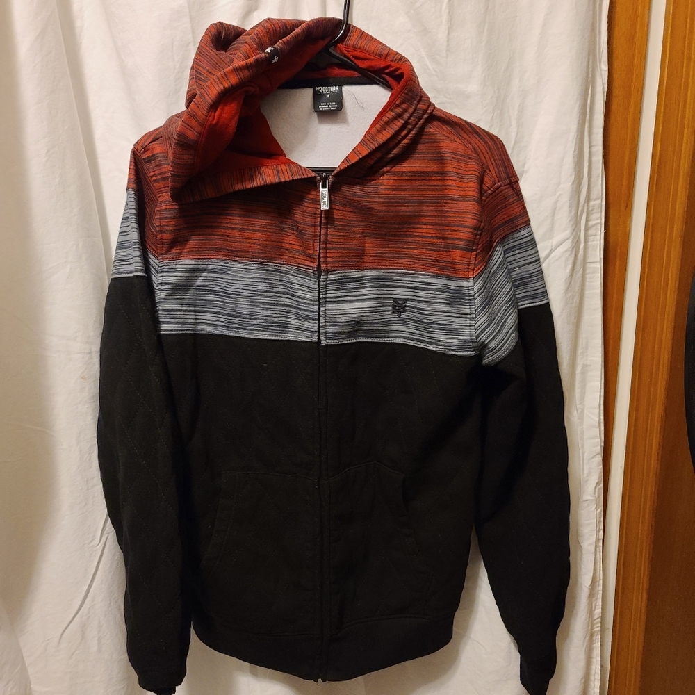 3 tone zip hoodie